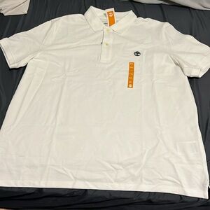 XXL timberland white polo shirt
